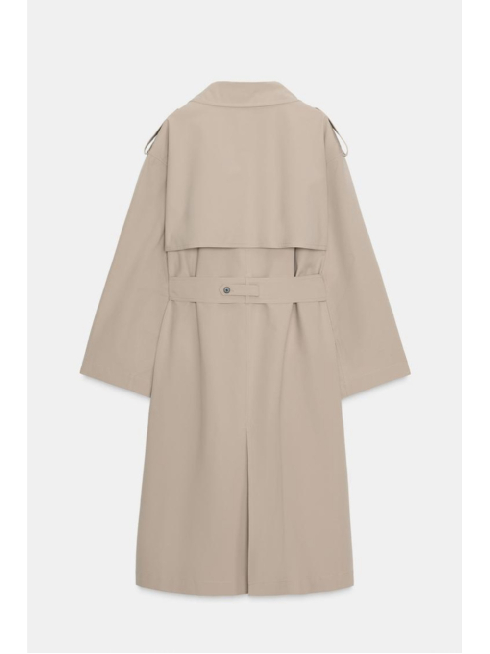 Zara Windproof Water Repellent Long Belted Trench Coat Size XS - Picture 6 of 10